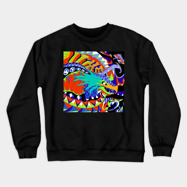 sea monster ecopop, the kaiju of the oceans Crewneck Sweatshirt by jorge_lebeau